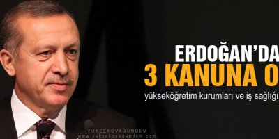 Erdoğan’dan 3 kanuna onay
