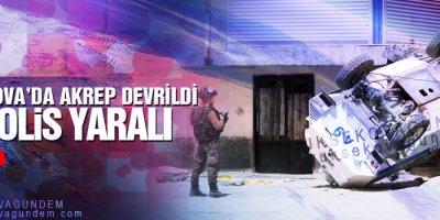 Yüksekova'da akrep devrildi, 3 polis yaralı