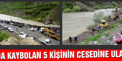 Zap'da kaybolan 5 kişinin cesedine ulaşıldı