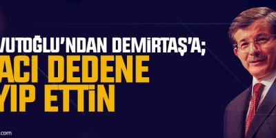 Davutoğlu’ndan Demirtaş’a: Hacı dedene ayıp ettin