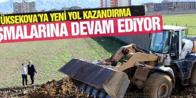 Yüksekova'da yol çalışmaları devam ediyor