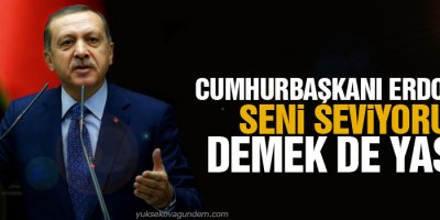 Erdoğan’a ‘seni seviyoruz’ demek de yasak