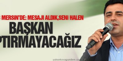 Demirtaş: Mesajı aldık, seni halen başkan yaptırmayacağız