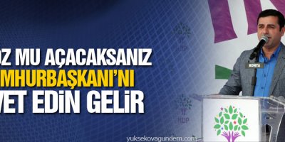 Demirtaş:Cumhurbaşkanı’nı davet edin gelir, kaçırmaz