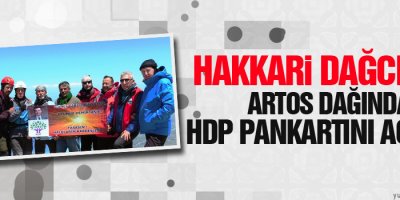 Hakkari dağcıları Artos dağında HDP pankartını açtılar