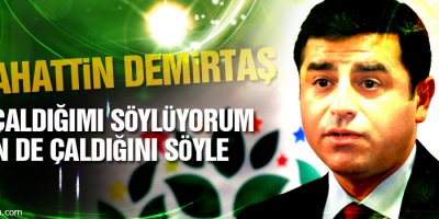 Demirtaş: Ben çaldığımı söylüyorum sen de çaldığını söyle