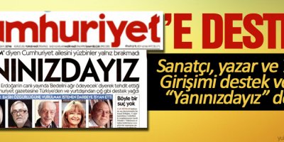 Aydın ve sanatçılardan Cumhuriyet’e destek: Yanınızdayız