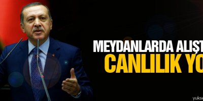 Erdoğan: Meydanlarda alıştığım canlılık yok