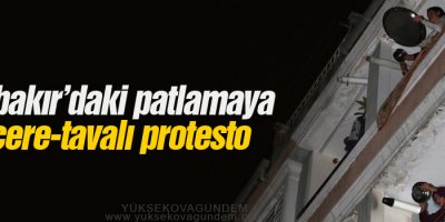 Diyarbakır’daki patlamaya tencere-tavalı protesto