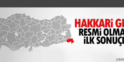 Hakkari geneli resmi olmayan ilk sonuçlar