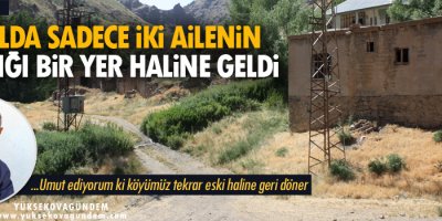 Yüksekova'ya bağlı bu köyde, sadece iki aile yaşıyor