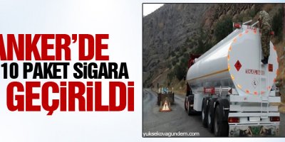 Tanker’de 111.510 paket sigara ele geçirildi