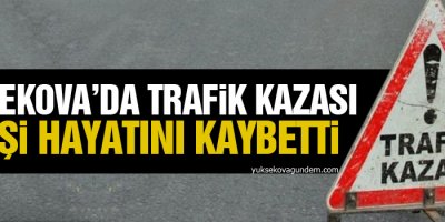 Yüksekova'da Kaza: 1 Ölü