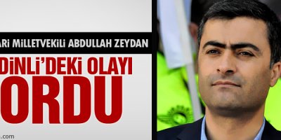 Zeydan: Şemdinli’deki olayı sordu