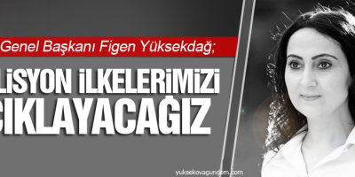 Yüksekdağ: Koalisyon ilkelerimizi açıklayacağız