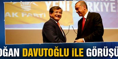 Erdoğan Davutoğlu’yla görüşüyor
