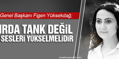 Sınırda tank değil barış sesleri yükselmelidir