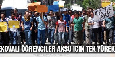 Yüksekova'lı Öğrenciler Aksu İçin Tek Yürek Oldu