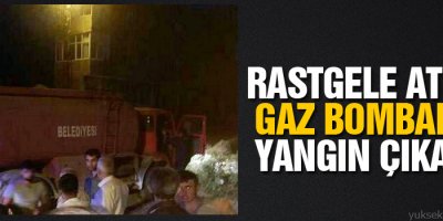 Yüksekova'da polisin attığı gaz bombaları yangın çıkardı, evlerin camını kırdı