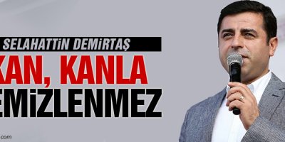 Demirtaş: Kan kanla temizlenmez