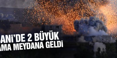 Kobani sınırında 2 büyük patlama