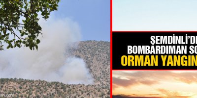 Şemdinli’de bombardıman sonrası orman yangını çıktı