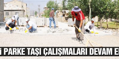 Kilitli parke taşı çalışmaları devam ediyor