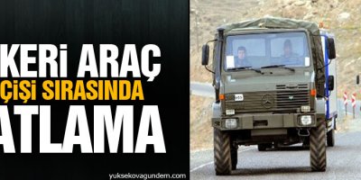 Askeri araç geçişi sırasında patlama