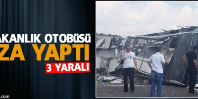 Başbakanlık otobüsü kaza yaptı: 3 yaralı