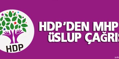HDP’den MHP’ye üslup çağrısı