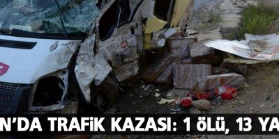 Hizan'da trafik kazası: 1 ölü, 13 yaralı
