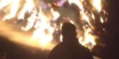 Gürpınar'da ot yangını