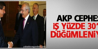 AKP cephesi: İş yüzde 30'da düğümleniyor