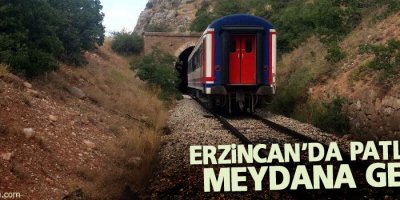 Erzincan'da trenin geçişi sırasında patlama
