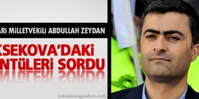 Zeydan, Yüksekova'daki görüntüleri sordu