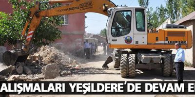 Yol çalışmaları Yeşildere'de devam ediyor