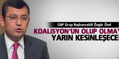 CHP'li Özer, Koalisyon olup olmayacağı yarın kesinleşecek