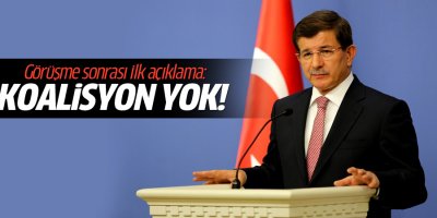 Davutoğlu ile Bahçeli görüşmesinden koalisyon çıkmadı