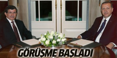 Erdoğan-Davutoğlu görüşmesi başladı