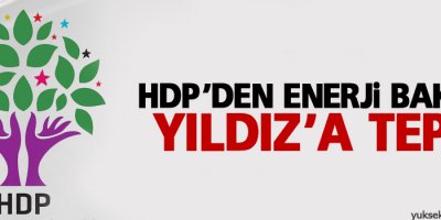 HDP’den Enerji Bakanı Yıldız’a tepki