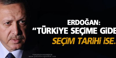 Erdoğan, 'Türkiye seçime gidecek'