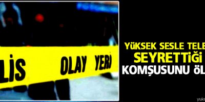 Yüksek sesle televizyon seyrettiği için komşusunu öldürdü