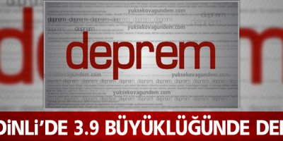 Şemdinli'de 3.9 büyüklüğünde deprem!