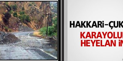 Hakkari-Çukurca karayolunda heyelan