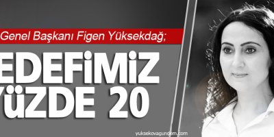 Yüksekdağ: Hedefimiz yüzde 20