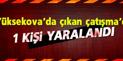Yüksekova'da çıkan çatışma'da 1 kişi yaralandı