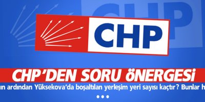 CHP'den yaşananlar hakkında soru önergesi