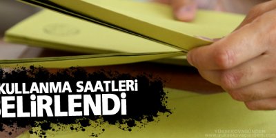 Oy kullanma saatleri belirlendi