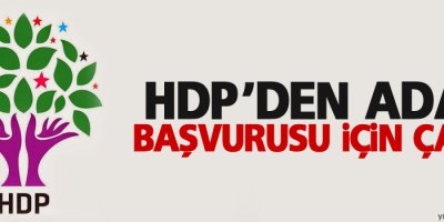HDP’den aday başvurusu için çağrı