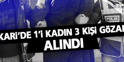 Hakkari'de 3 kişi gözaltına alındı